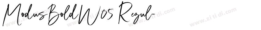 ModusBoldW05 Regul字体转换